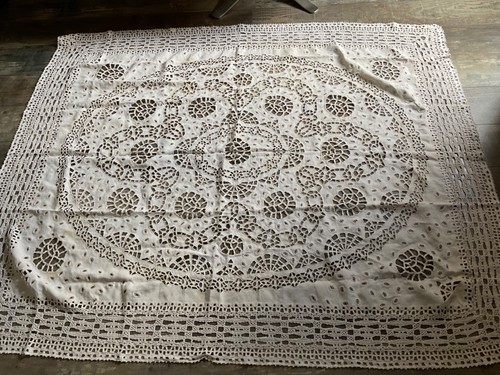 Ancienne nappe broderie - ancienne,