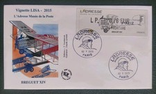 Enveloppe Premier Jour Vignette Lisa L'adresse Breguet Oblitéré Paris 2015