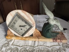 VINTAGE MARTI 8 Jours France Horloge de table Pendule à poser Cadran Miroir