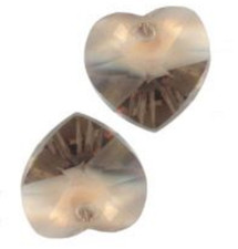 6 COEURS SWAROVSKI® ELEMENTS 6228 10.3 X 10 GREIGE X 6