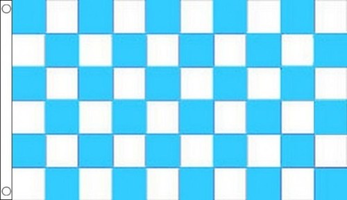 Drapeau damier bleu - bleu, ciel