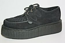 UNDERGROUND Chaussures Femme Motifs Tressés Suédine Noirs T 7 UK / 41 TTBE