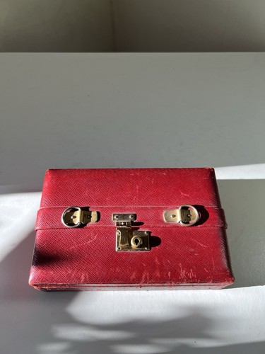 Boite bijoux cuir rouge - à,