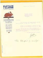 VIGNEUX-sur-SEINE (91) ELEVAGE SAINTE-MARTHE / LAPINS à FOURRURE CASTORREX 1931