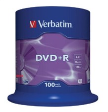 100 DVD+R Verbatim CakeBox