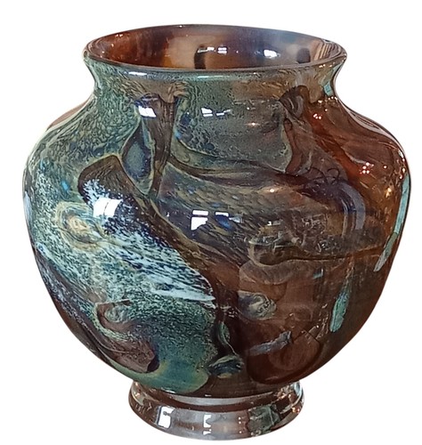 Ancien vase verre - ancien, soufflé