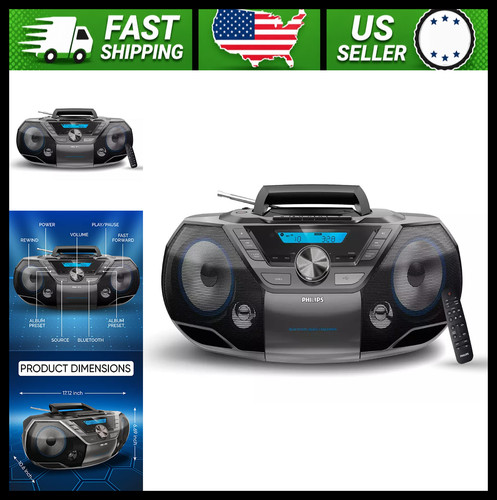 Philips portable boombox - portable, cd