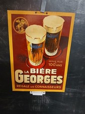 PUB CARTON BIERES BRASSERIE GEORGES LYON  42X30CM