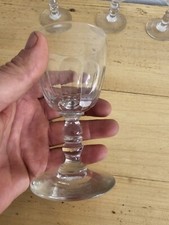 5 verres en cristal de