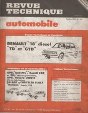 Revue technique automobile RTA Renault R18 Diesel