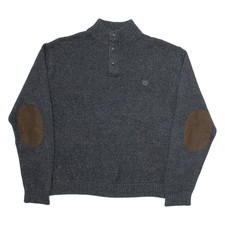 Chaps Pull Homme Gris Col