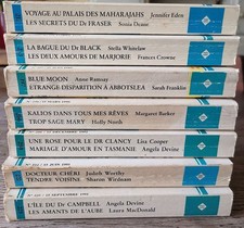 Lot de 7 livres Harlequin Série Blanche des années 90