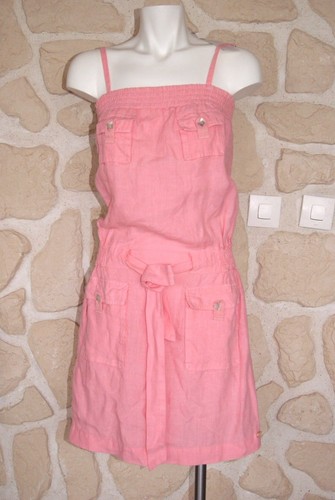 Robe rose lin neuve - rose,