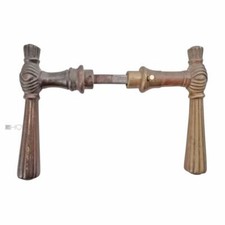 Poignée De Porte Art Nouveau Antique Bronze Ancienne Tressée Lot De 8