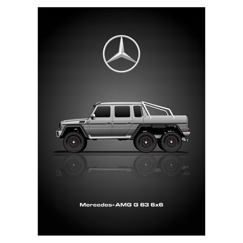 Affiche automobile mercedes - affiche, g