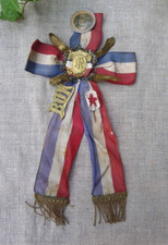 RUBAN COCARDE DE CONSCRIT - SOUVENIR DU CONSEIL DE RÉVISION - MARÉCHAL LECLERC