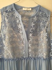Sandro robe bleu ciel - , motif