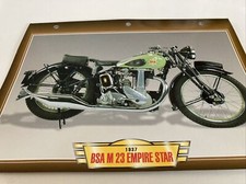 BSA 500 M23 empire star 1937 fiche carte moto passion collection Atlas