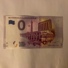BILLET TOURISTIQUE 0 EURO ZÉRO EURO MOTORWORLD CLASSICS BERLIN 2019