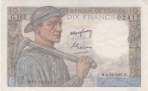 Francs mineur 12 1947 - francs, du