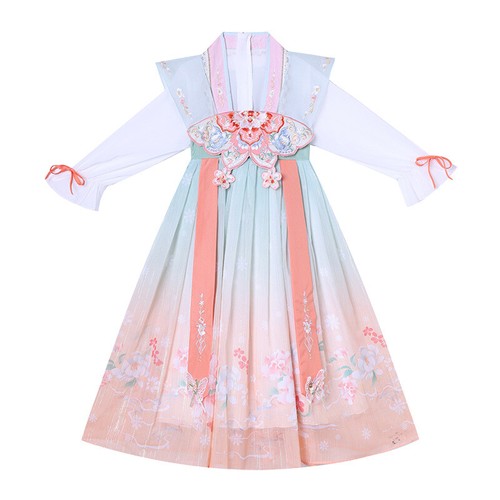 Filles brodé hanfu robe - brodé,