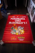 POKEMON MACDONALD ⚡ C Large French Vintage Advertising Poster Original 1990