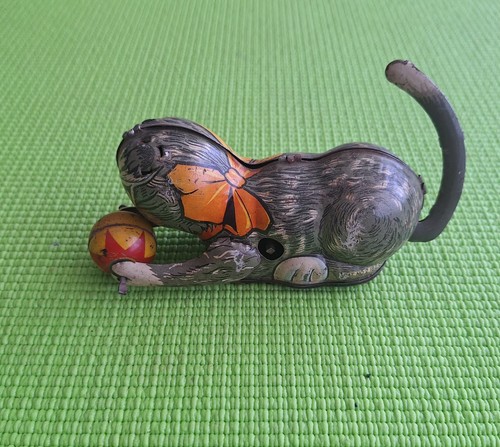 Jouet ancien chat mecanique - ancien,