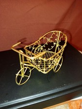 Superbe tricycle deco en métal doré