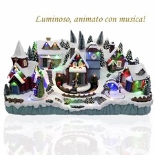 Village De Noël Lumineux De Père Noël 07730288 Animé Avec Musique En Résine