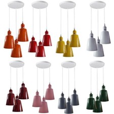 Lampes suspendues suspendues à l'ombre d'un plafonnier rétro moderne à 3 voies