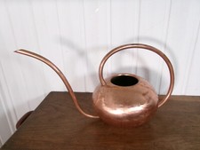 Ancien gros ARROSOIR métal CUIVRE/LAITON Zint fait main plante balcon pot fleurs