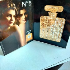 Collector PLV * CHANEL N°5 * flacon en sequins dorés, Audrey Tautou Ed. Limitée 