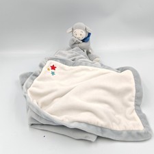 Doudou mouton bleu blanc étoiles Guss et Victor couverture NOUKIE'S - 35523