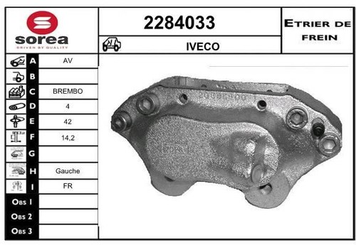 étrier frein iveco daily - Étrier, de