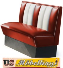 HW-120R Banc Américain Diner Bancs Diner Meubles Années 50 Style USA Gastronomie
