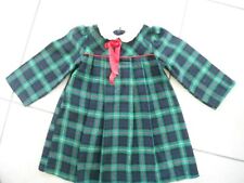 ROBE ECOSSAISE 18 MOIS COL CLAUDINE NOEUD ROUGE 