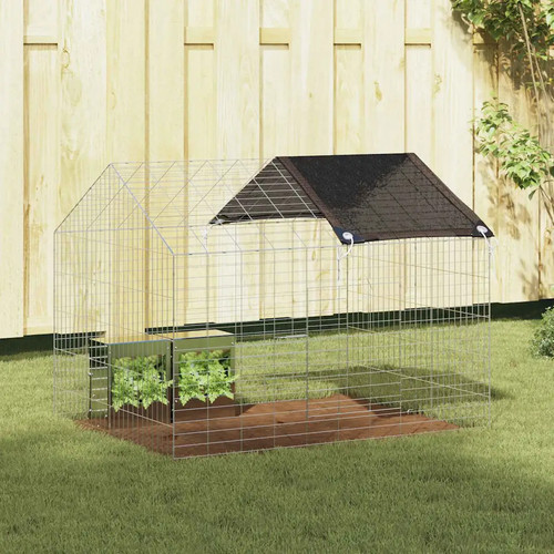 Cage pour lapins argent acier - pour,