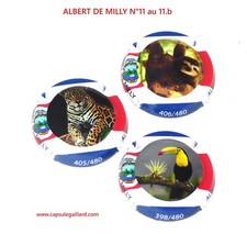 3 Capsules de champagne - ALBERT DE MILLY N°11 au 11.b - 480 Ex