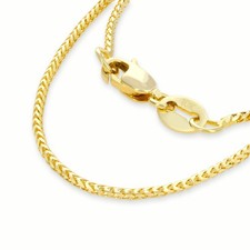 10K Jaune or Massif Franco 0.9mm D/C Chaîne Spiga Hommes Femmes Collier 50.8cm