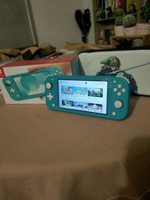 Nintendo Switch Lite Console Portable - Turquoise + Protection Zelda + Chargeur