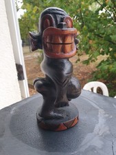 Figurine  Statue Africaine en Bois   Guerrier