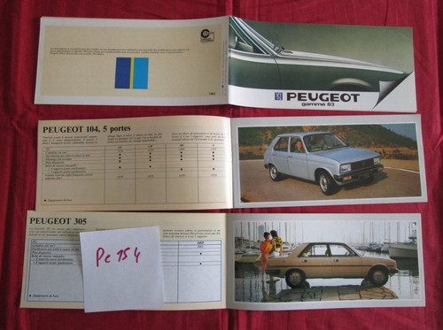 154 peugeot gamme 1983 - /,