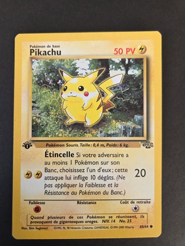 Carte pokémon pikachu - pokémon, edition
