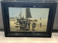 Peinture Pêcheur À La Plage