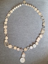 Collier Sautoir Gas Bijoux Avec Pendentif Et Nacre Vintage 