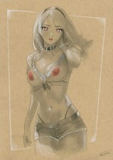 Femme blonde sexy Seins