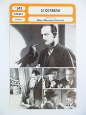 CARTE FICHE CINEMA 1943 LE CORBEAU Pierre Fresnay Pierre Larquey Micheline Franc