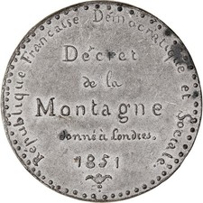 France, Médaille, IIème République, Décret de la Montagne, donné à