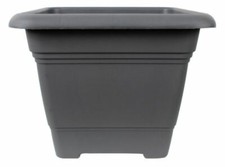 Bac à Plantes Jardin Plastique Pot de Fleurs Nora 28 X 28 CM Anthracite