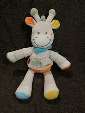 Doudou peluche girafe blanc